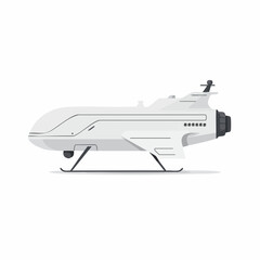Fototapeta premium Sleek Futuristic Aircraft Side Profile Illustration