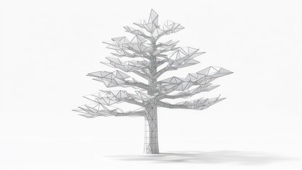 Fototapeta premium Geometric tree illustration