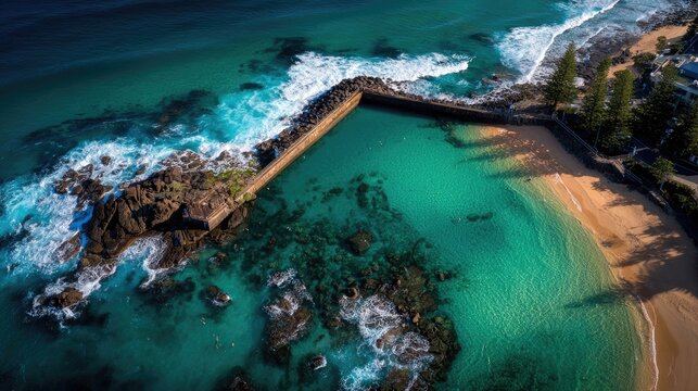 Coastal Waters Aerial View - Powered by Adobe