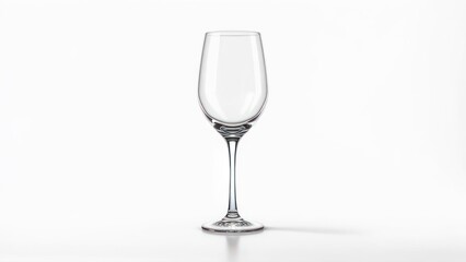 Fototapeta premium Empty wine glass on white background