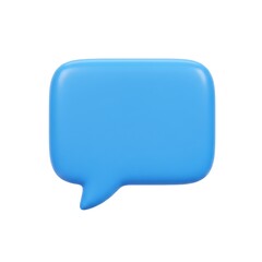 Blue speech bubble 3D icon