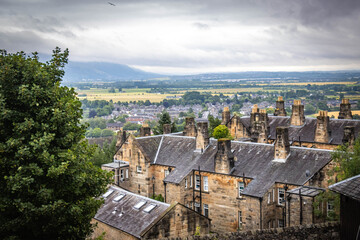 view from stirling castle, scotland, bannockburn, castle, william wallace, uk, mary queen of scots, 