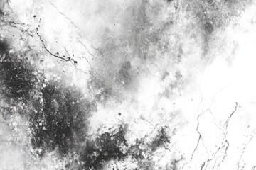 Abstract grayscale texture, mottled with dark and light areas, revealing cracks and imperfections