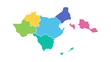 Obraz premium Colorful world map illustration for geography education and travel planning resources and infographic design needs