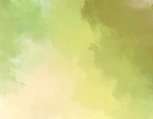 Abstract painting of soft, blended greens and yellows