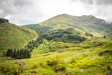 Obraz premium mountain landscape in the scottish highlands, scotland, highlands, uk