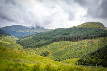Obraz premium mountain landscape in the scottish highlands, scotland, highlands, uk