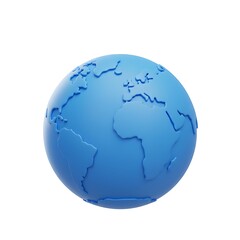 Fototapeta premium Blue earth sphere 3D icon