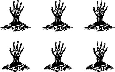 Zombie Hand Rising  Vector graphics Bundle