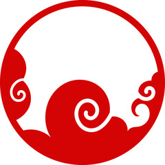 Chinese Cloud Circle Frame