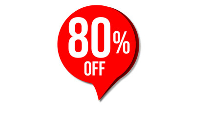 Sale of special offers. Discount with the price is 80. Pstickers for the sale with discount and special offers. Best offer, best price for sale. Labels for promotion, advertising
