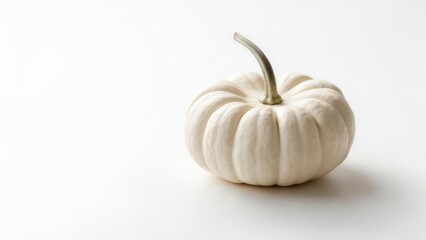 Creamy white pumpkin on white background