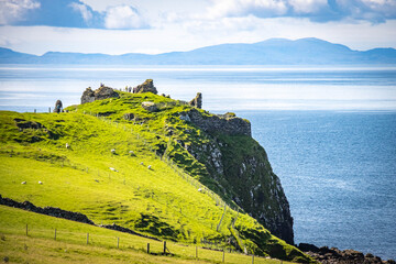 coastline near duntulm castle, isle of skye, skye, hebrides, highlands, scotland, uk 