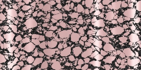 A rose gold, cracked marble-like pattern with black lines