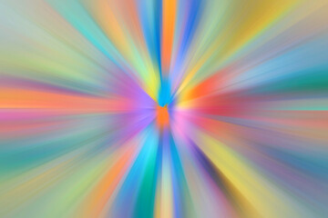 Obraz premium Abstract radial blur zoom in colorful tones.