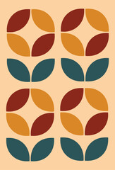 Abstract Floral Pattern Vector Illustration.