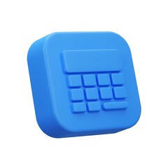 Blue 3D calendar icon