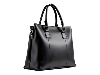 Naklejka premium Black Leather Handbag – Isolated