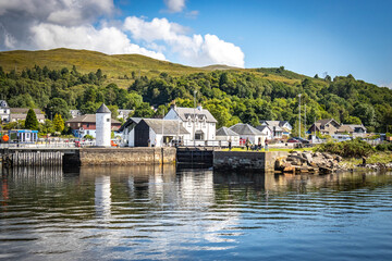 start of caledonian canal, loch linnhe, fort wiliam, highlands, scotland, uk