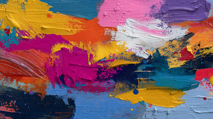 Abstract watercolor background featuring a colorful mix of paint, ink, and artistic splashes on a textured paper surface