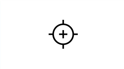 Crosshair Target Icon for Precision, Navigation, Gaming Design