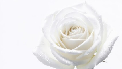 Close-up of a pristine white rose