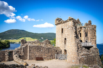 urquhart castle, loch ness, highlands, scotland, uk, ruins of castle