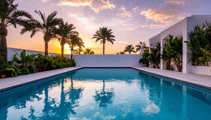 Fototapeta premium swimming pool at luxury hotel