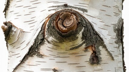 Close-up birch bark texture