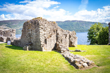 urquhart castle, loch ness, highlands, scotland, uk, ruins of castle