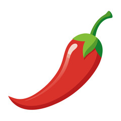 Red chili pepper isolated on white background