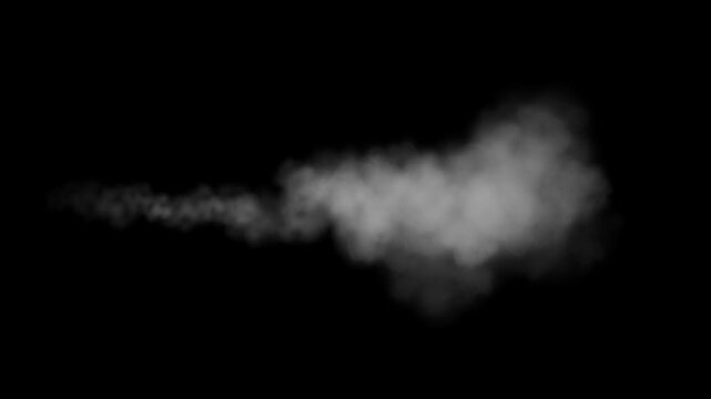 smoke on black background with alpha channel