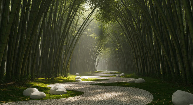 bamboo forest in the morning