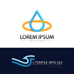 Abstract ocean wave vector icon design for clean and professional business branding