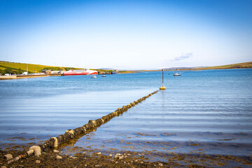 harbour of st. margaret's hope, orkneys, orkney islands, scotland, uk, harbor