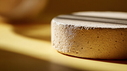 Stone Texture Minimalist Design Interior Nature Abstract Closeup Lithic Shape Craftsmanship Materials Light Shadow Background Round Surface Detail Focus Color Artisan Peaceful Modern Home