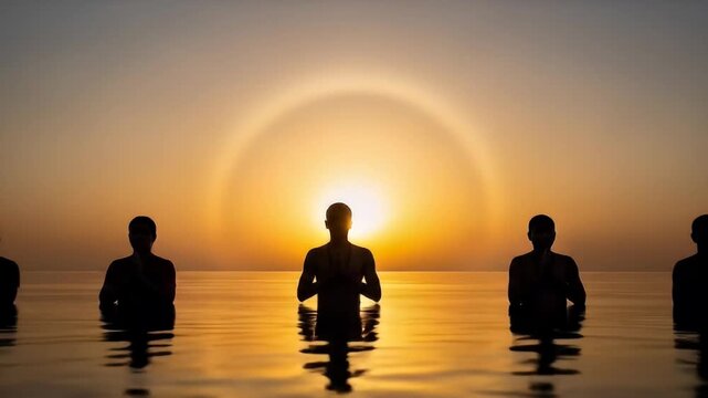 chhath puja devotees praying sun god water ritual