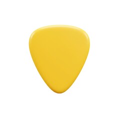 3D yellow guitar pick icon