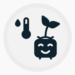 Smart Agriculture Icon in glyph style. Perfect for apps, websites, UI UX, presentations, or infographics. Editable illustration file with clean design and modern design.