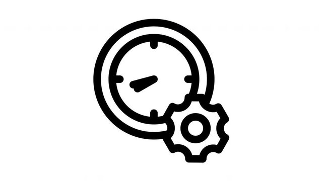 time minimalist stroke animation