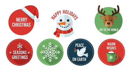 Festive Christmas and Holiday Graphics Collection with Snowman, Reindeer, and Ornaments