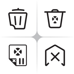 Premium Clean & Modern Delete Icon Vector — Perfect for UI/UX, Mobile & Web Design