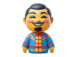 Chinese people 3D vector sticker emoji