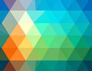 Abstract geometric pattern of colorful triangles