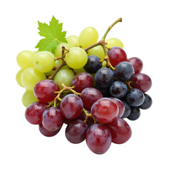 Fototapeta premium Close up shot of fresh colorful grapes with black background perfect for healthy food concept and nutrition related designs