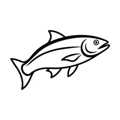 elegant vector outline of a chinook salmon smoot.eps