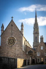 Naklejka premium aberdeen, city centre, granite city, granite, historic building, scotland, uk, europe