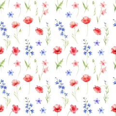 Fototapeta premium Floral watercolor pattern