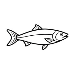 minimalist vector line art of a single sockeye sa.eps