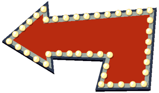 Retro Marquee Arrow with Light Bulbs
